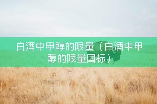 白酒中甲醇的限量（白酒中甲醇的限量国标）