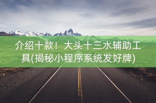 介绍十款！大头十三水辅助工具(揭秘小程序系统发好牌)