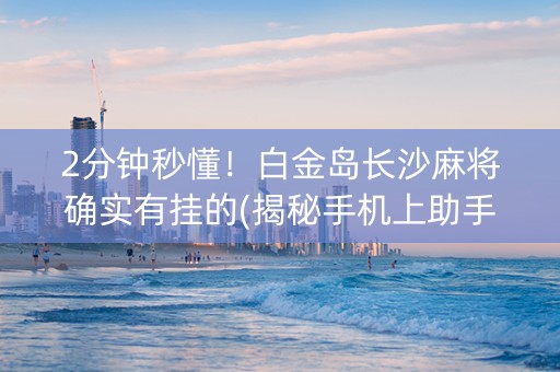 2分钟秒懂！白金岛长沙麻将确实有挂的(揭秘手机上助手软件)
