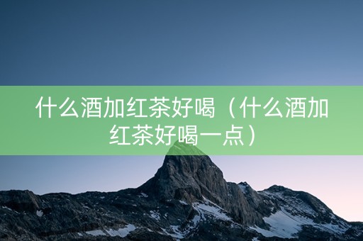 什么酒加红茶好喝（什么酒加红茶好喝一点）