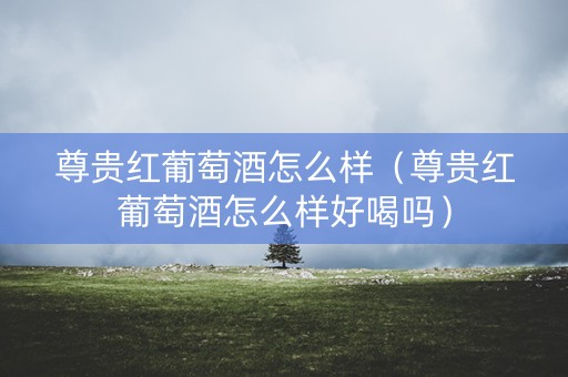 尊贵红葡萄酒怎么样（尊贵红葡萄酒怎么样好喝吗）