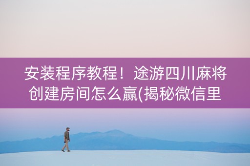 安装程序教程！途游四川麻将创建房间怎么赢(揭秘微信里辅牌器)
