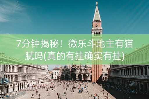 7分钟揭秘！微乐斗地主有猫腻吗(真的有挂确实有挂)