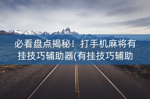 必看盘点揭秘！打手机麻将有挂技巧辅助器(有挂技巧辅助器)