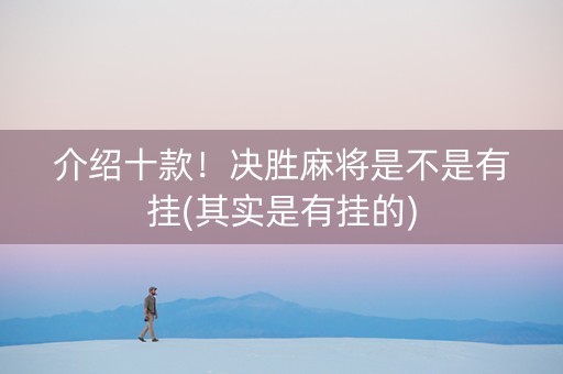 介绍十款！决胜麻将是不是有挂(其实是有挂的)