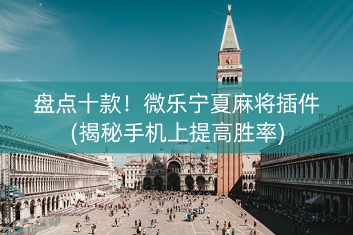盘点十款！微乐宁夏麻将插件(揭秘手机上提高胜率)