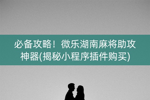 必备攻略！微乐湖南麻将助攻神器(揭秘小程序插件购买)
