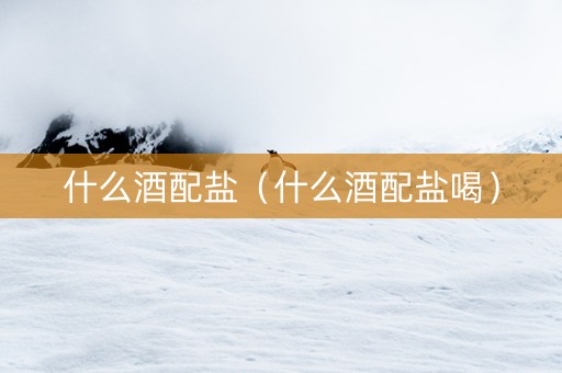 什么酒配盐（什么酒配盐喝）