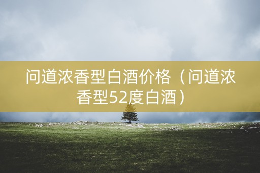 问道浓香型白酒价格（问道浓香型52度白酒）