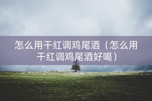 怎么用干红调鸡尾酒（怎么用干红调鸡尾酒好喝）