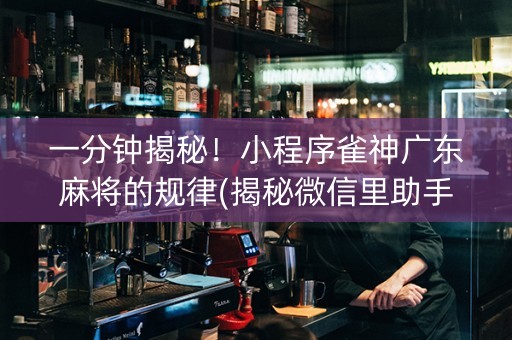 一分钟揭秘！小程序雀神广东麻将的规律(揭秘微信里助手软件)