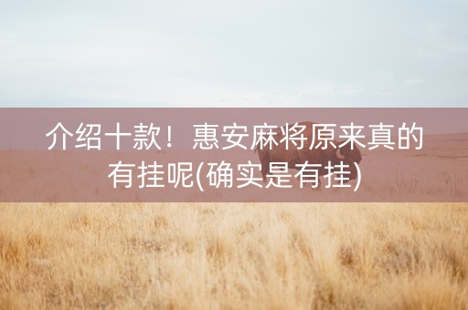 介绍十款！惠安麻将原来真的有挂呢(确实是有挂)