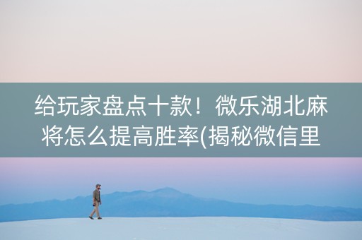 给玩家盘点十款！微乐湖北麻将怎么提高胜率(揭秘微信里赢的诀窍)