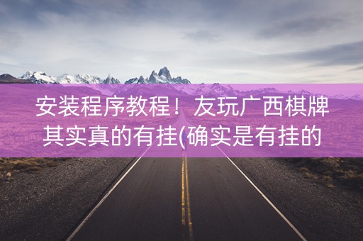 安装程序教程！友玩广西棋牌其实真的有挂(确实是有挂的)