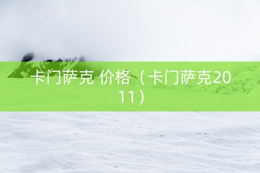 卡门萨克 价格（卡门萨克2011）