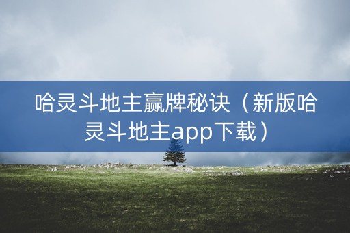 哈灵斗地主赢牌秘诀（新版哈灵斗地主app下载）