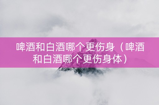 啤酒和白酒哪个更伤身（啤酒和白酒哪个更伤身体）