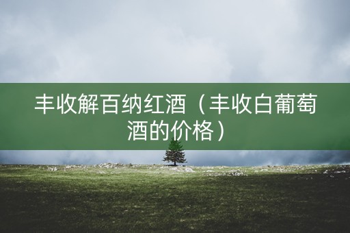 丰收解百纳红酒（丰收白葡萄酒的价格）