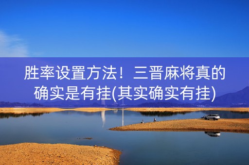 胜率设置方法！三晋麻将真的确实是有挂(其实确实有挂)