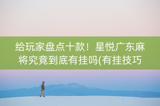 给玩家盘点十款！星悦广东麻将究竟到底有挂吗(有挂技巧辅助器)