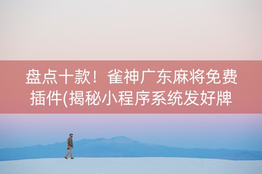 盘点十款！雀神广东麻将免费插件(揭秘小程序系统发好牌)