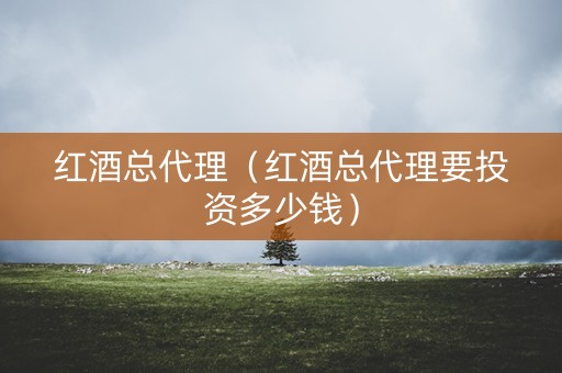 红酒总代理（红酒总代理要投资多少钱）