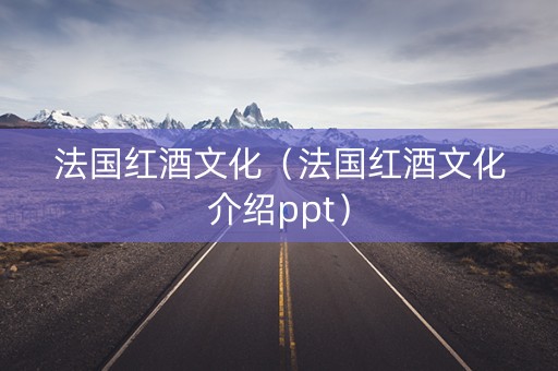 法国红酒文化（法国红酒文化介绍ppt）