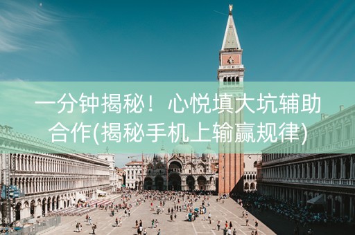 一分钟揭秘！心悦填大坑辅助合作(揭秘手机上输赢规律)