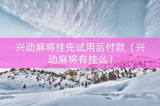 兴动麻将挂先试用后付款（兴动麻将有挂么）