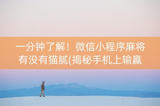 一分钟了解！微信小程序麻将有没有猫腻(揭秘手机上输赢技巧)