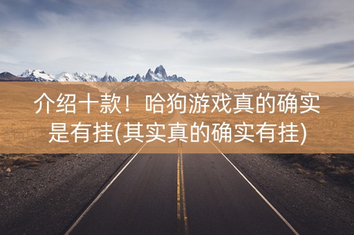 介绍十款！哈狗游戏真的确实是有挂(其实真的确实有挂)