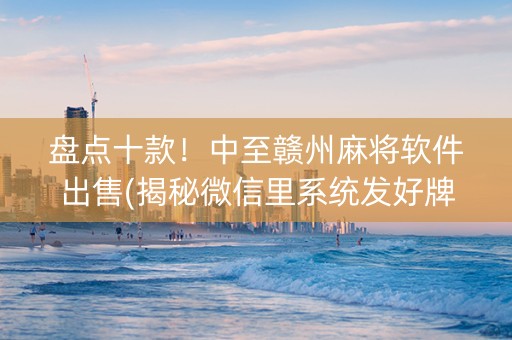 盘点十款！中至赣州麻将软件出售(揭秘微信里系统发好牌)