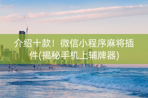 介绍十款！微信小程序麻将插件(揭秘手机上辅牌器)