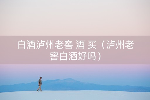 白酒泸州老窖 酒 买（泸州老窖白酒好吗）