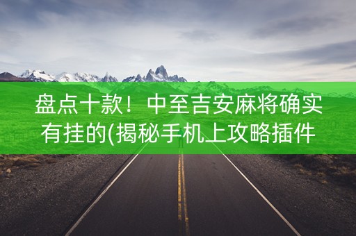 盘点十款！中至吉安麻将确实有挂的(揭秘手机上攻略插件)
