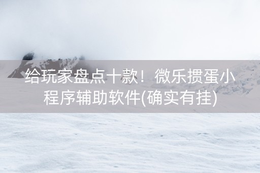 给玩家盘点十款！微乐掼蛋小程序辅助软件(确实有挂)