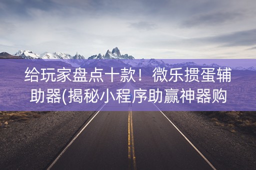 给玩家盘点十款！微乐掼蛋辅助器(揭秘小程序助赢神器购买)