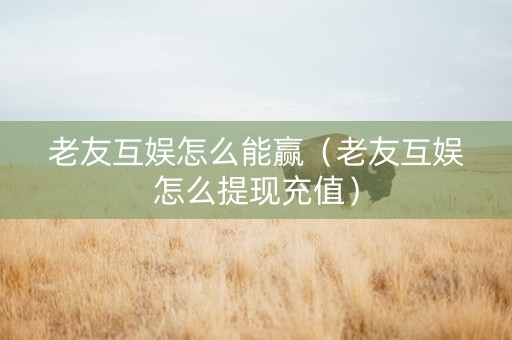 老友互娱怎么能赢（老友互娱怎么提现充值）