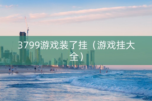 3799游戏装了挂（游戏挂大全）