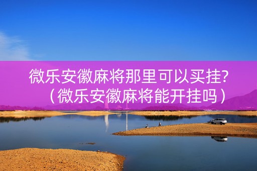 微乐安徽麻将那里可以买挂?（微乐安徽麻将能开挂吗）