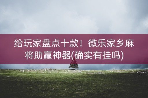 给玩家盘点十款！微乐家乡麻将助赢神器(确实有挂吗)