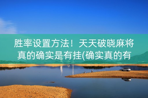 胜率设置方法！天天破晓麻将真的确实是有挂(确实真的有挂)
