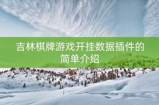 吉林棋牌游戏开挂数据插件的简单介绍