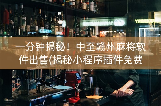 一分钟揭秘！中至赣州麻将软件出售(揭秘小程序插件免费)