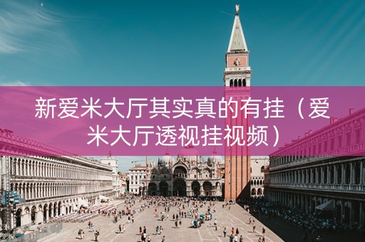 新爱米大厅其实真的有挂（爱米大厅透视挂视频）