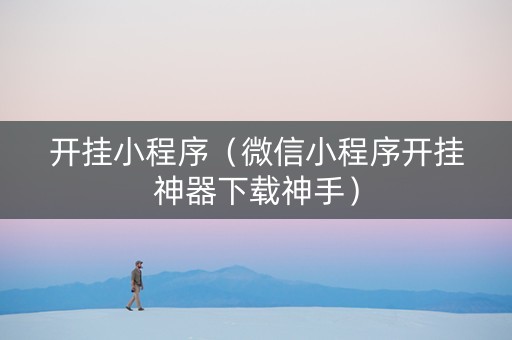 开挂小程序（微信小程序开挂神器下载神手）