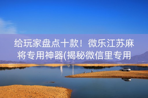 给玩家盘点十款！微乐江苏麻将专用神器(揭秘微信里专用神器)