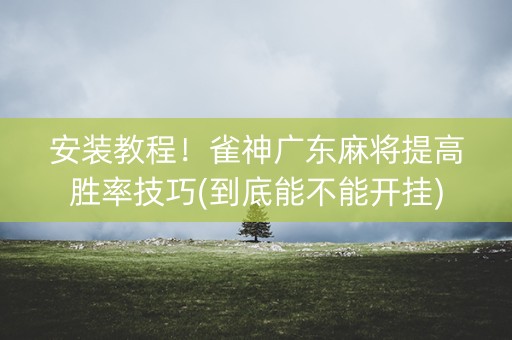 安装教程！雀神广东麻将提高胜率技巧(到底能不能开挂)