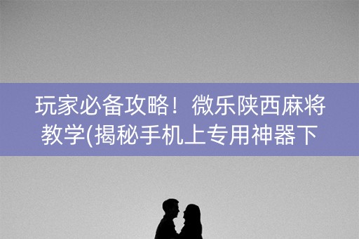玩家必备攻略！微乐陕西麻将教学(揭秘手机上专用神器下载)