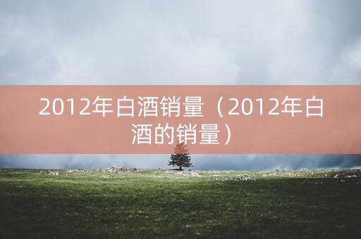 2012年白酒销量（2012年白酒的销量）
